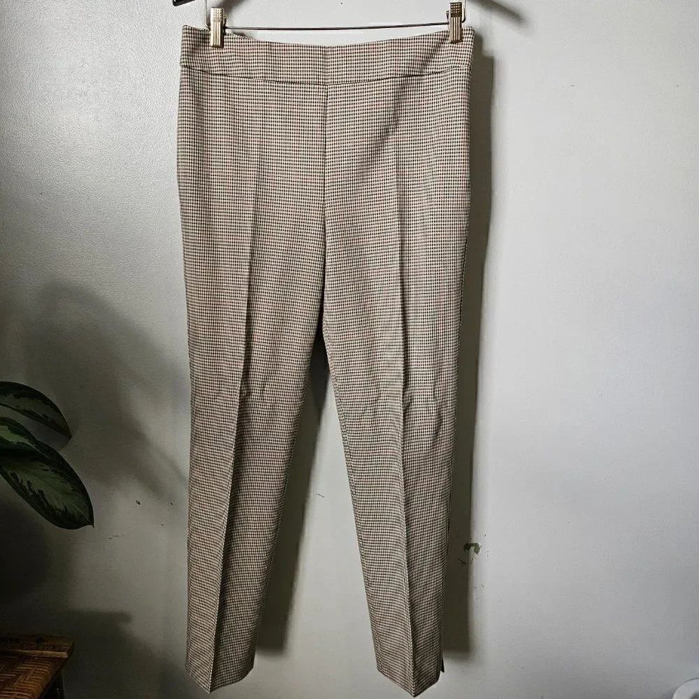 LIKE NEW TALBOTS CHATHAN ANKLE PANTS HOUNDSTOOTH SIZE 8